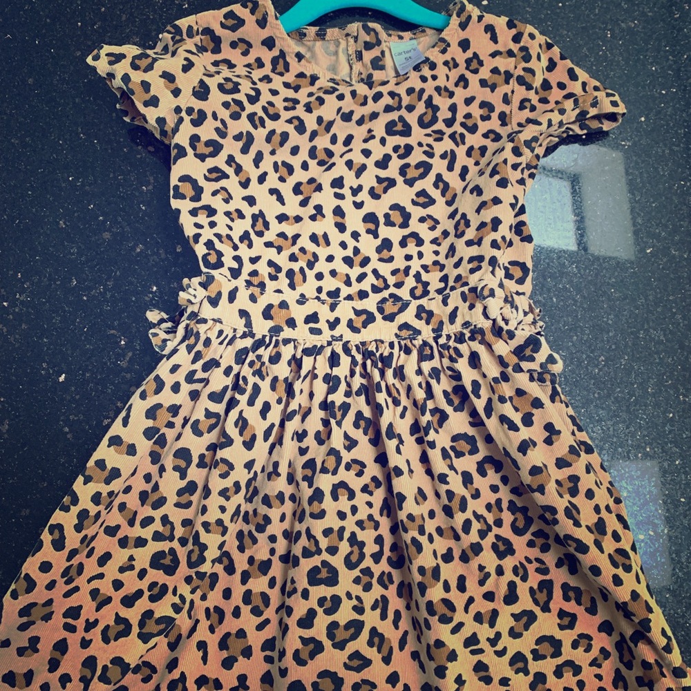 Girls 5T leopard dress